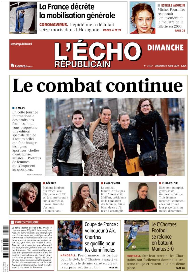Portada de L'Echo Républicain (France)