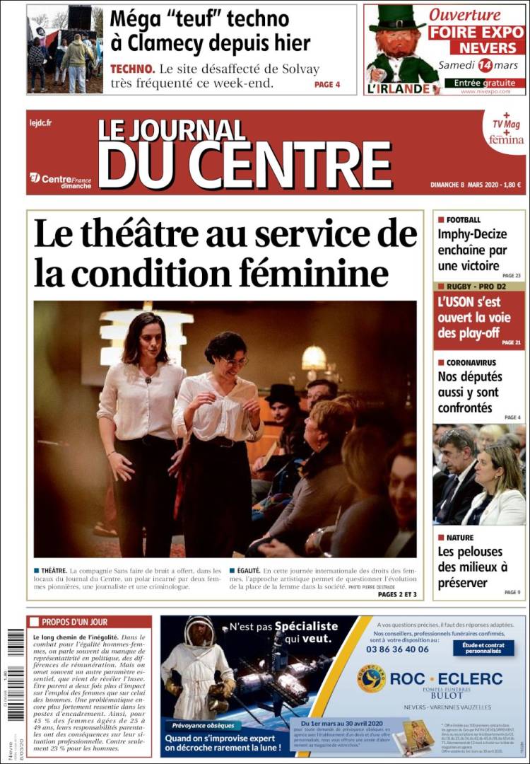 Portada de Le Journal du Centre (France)