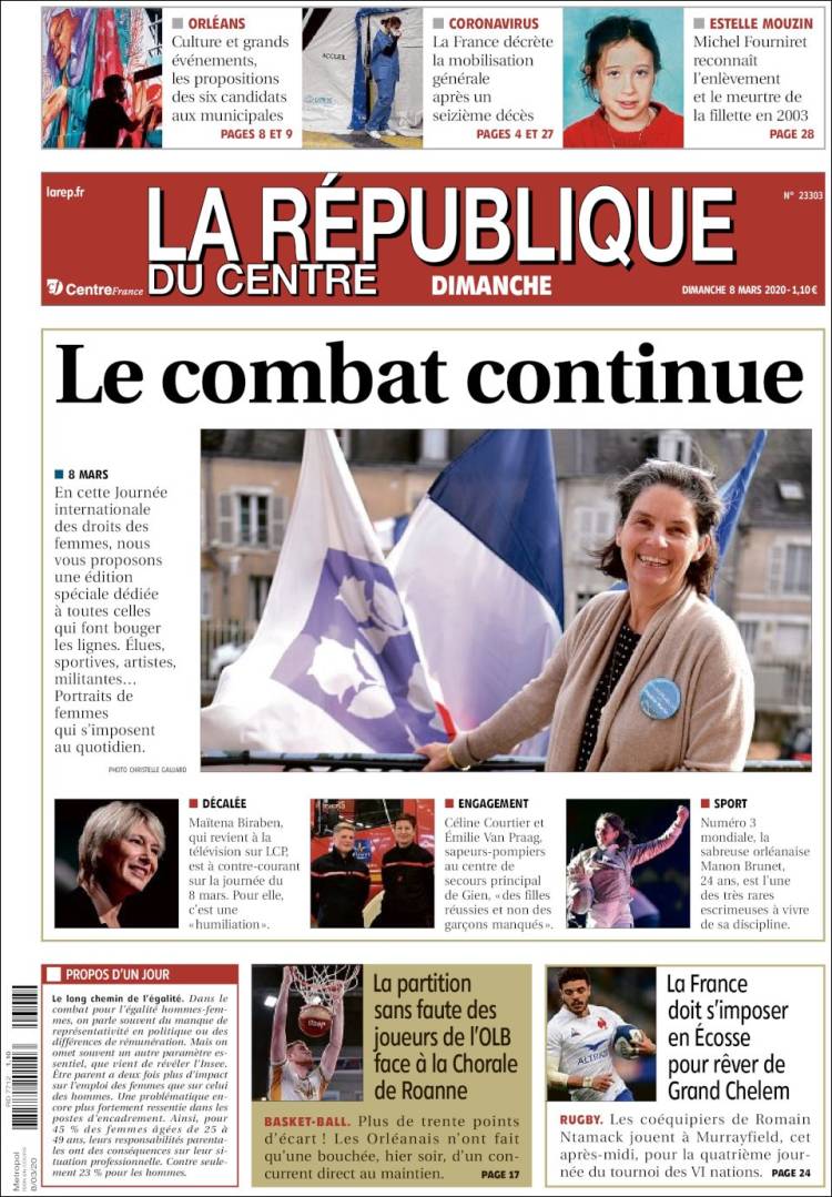 Portada de La République du Centre (France)