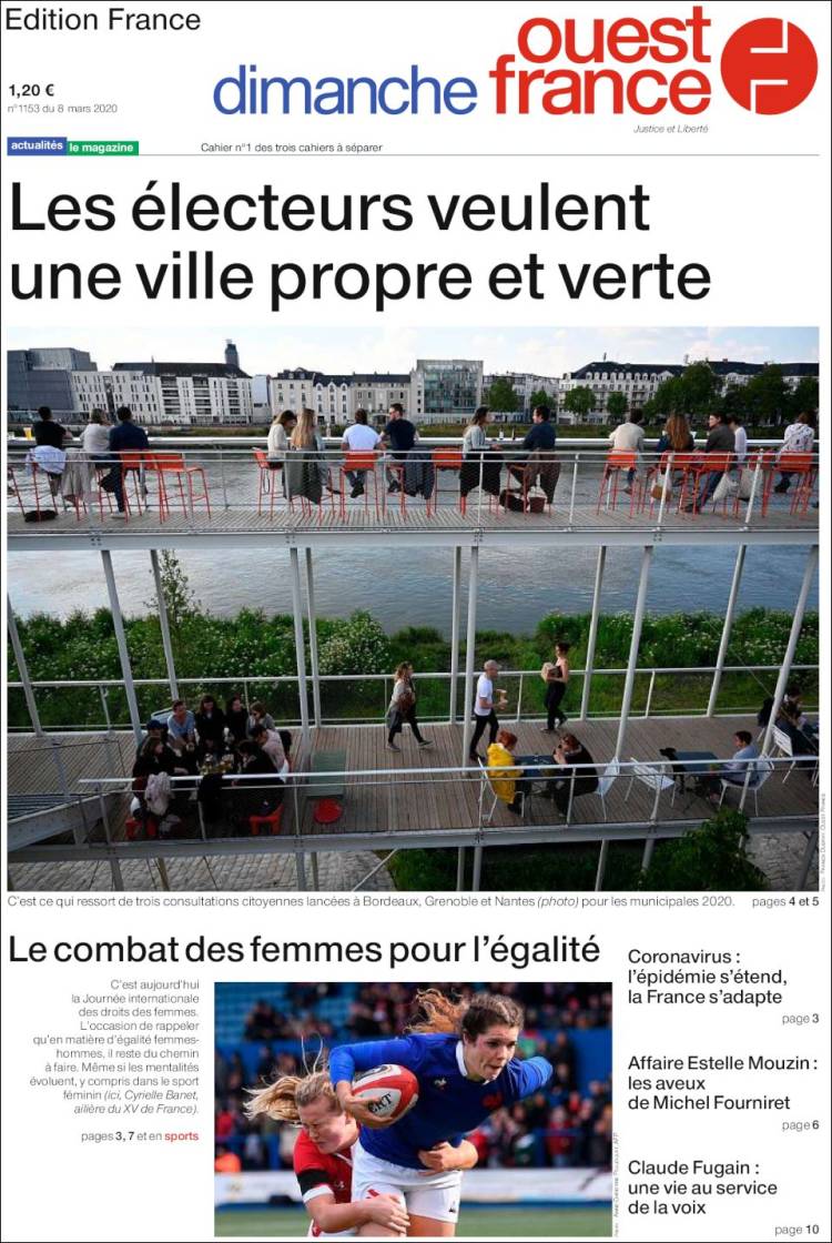 Portada de Ouest France (France)