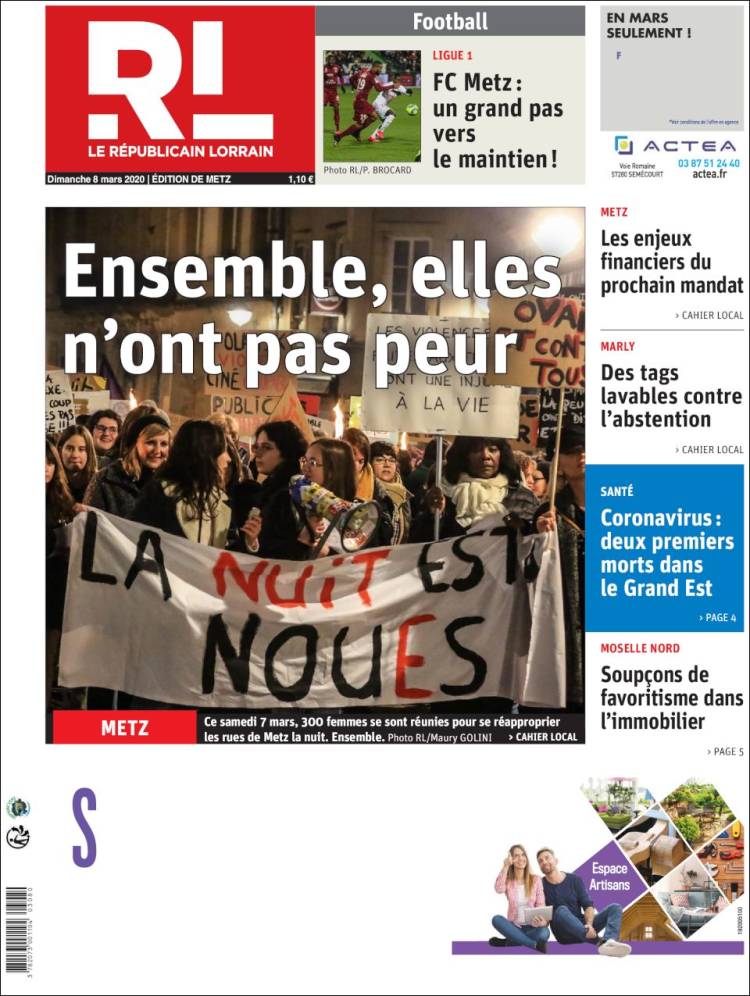 Portada de Le Republicain Lorrain (France)