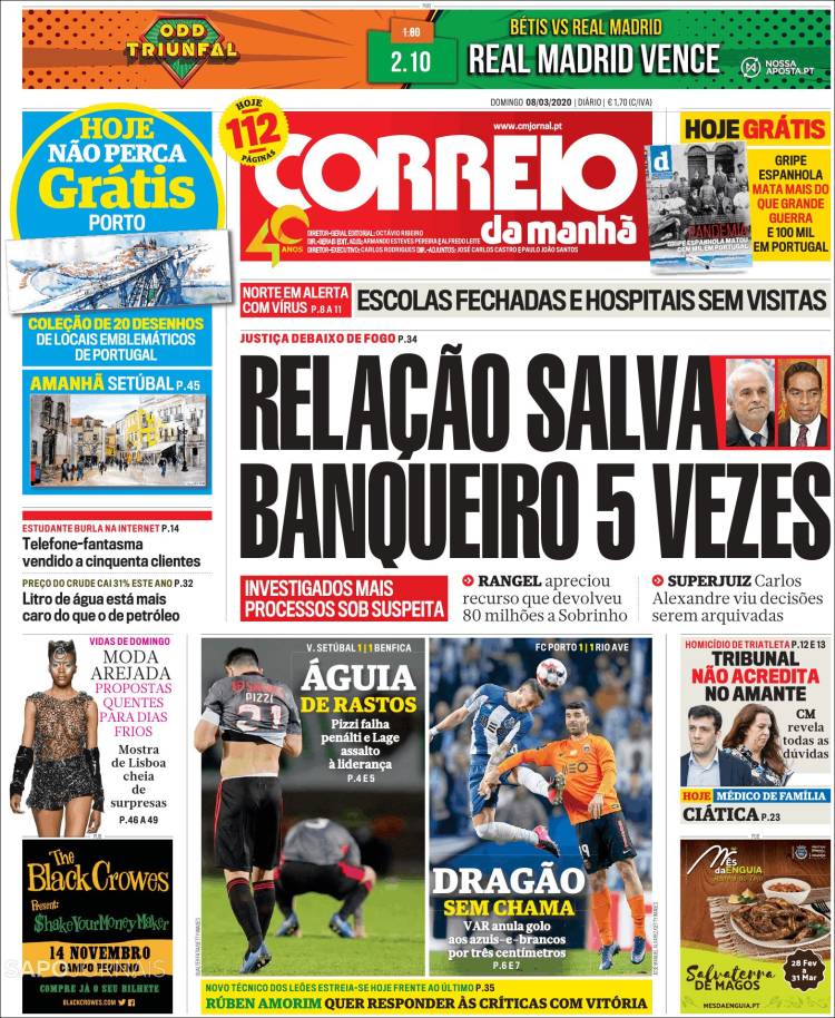 Portada de Correio da Manhã (Portugal)