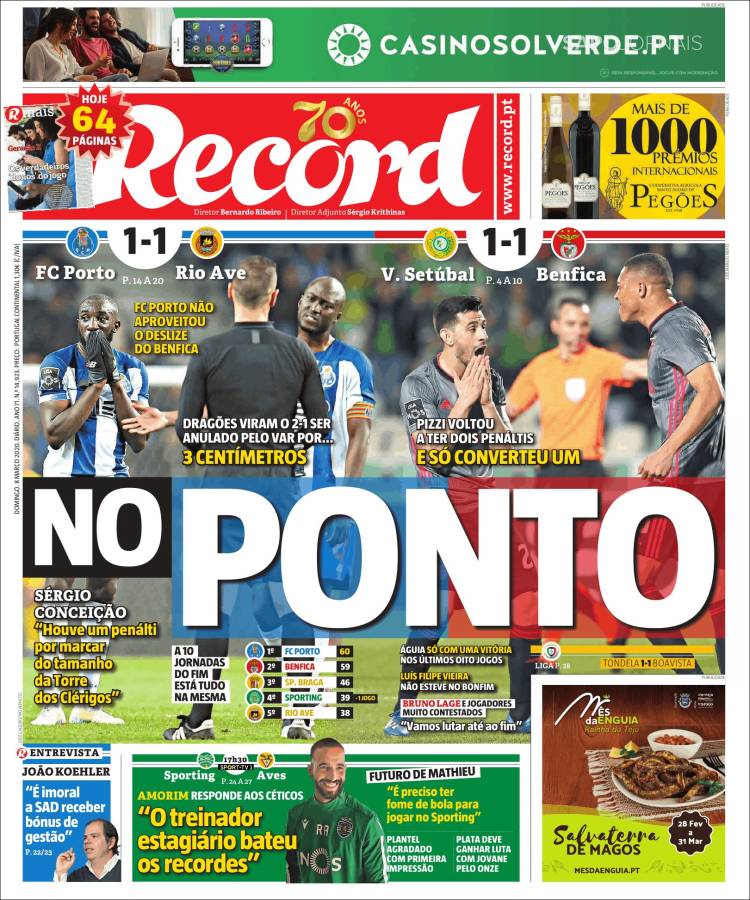 Portada de Record (Portugal)