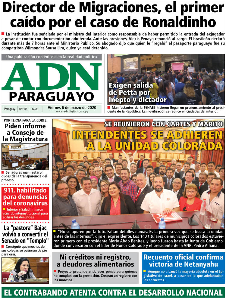 Portada de ADN Paraguayo (Paraguay)