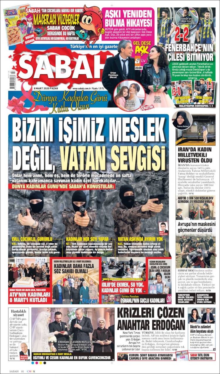 Portada de Sabah (Turqu&iacute;a)