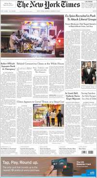 Portada de New York Times (USA)