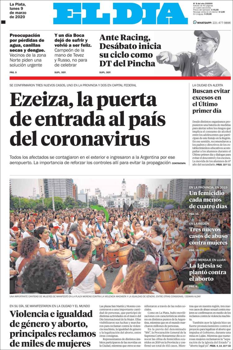 Portada de El Día de la Plata (Argentina)