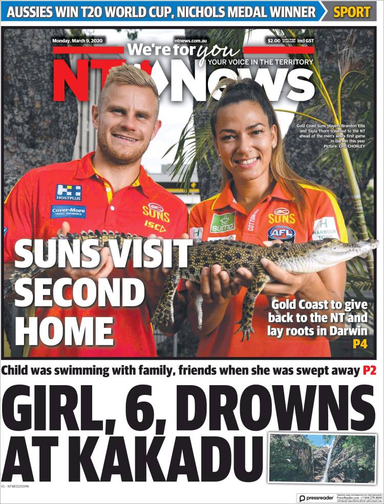 Portada de Northern Territory News (Australia)