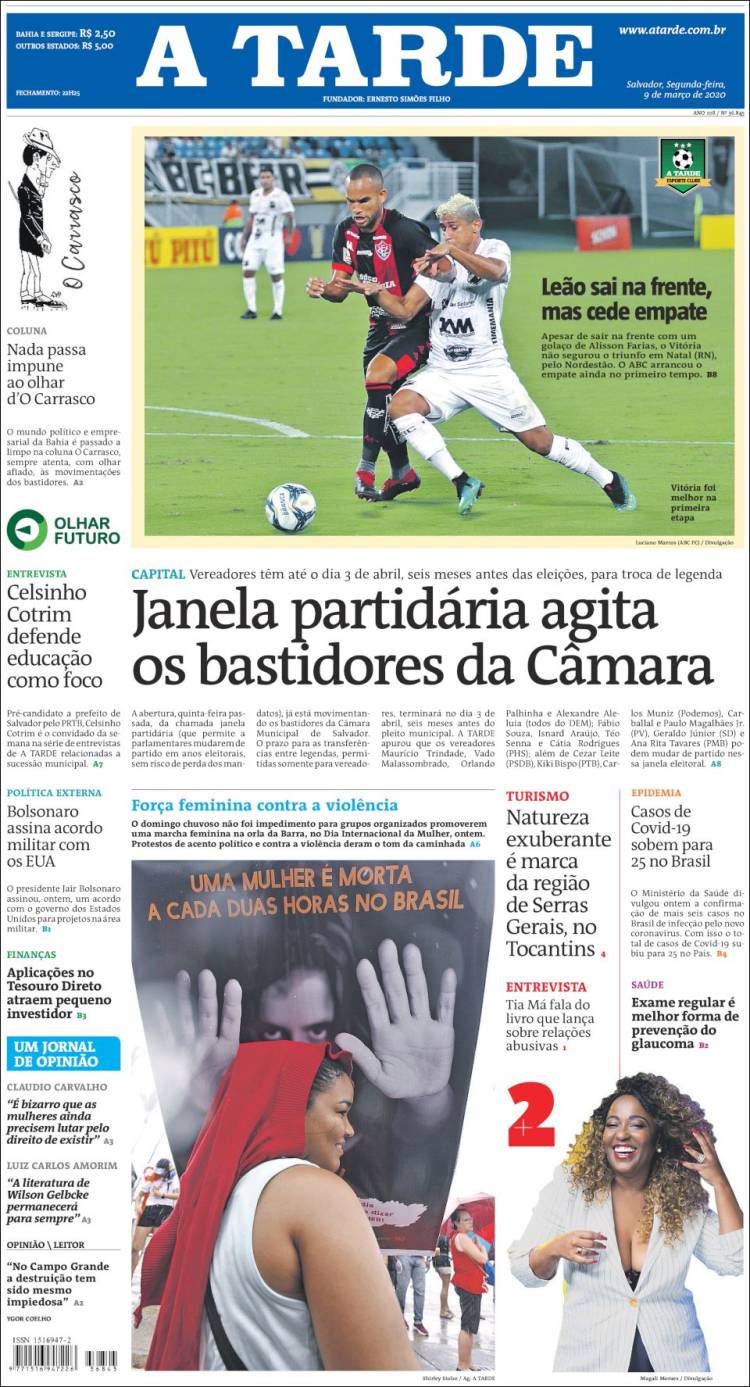 Portada de Diário A Tarde (Brasil)
