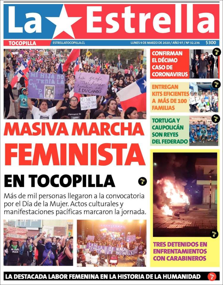 Portada de La Estrella de Tocopilla (Chile)