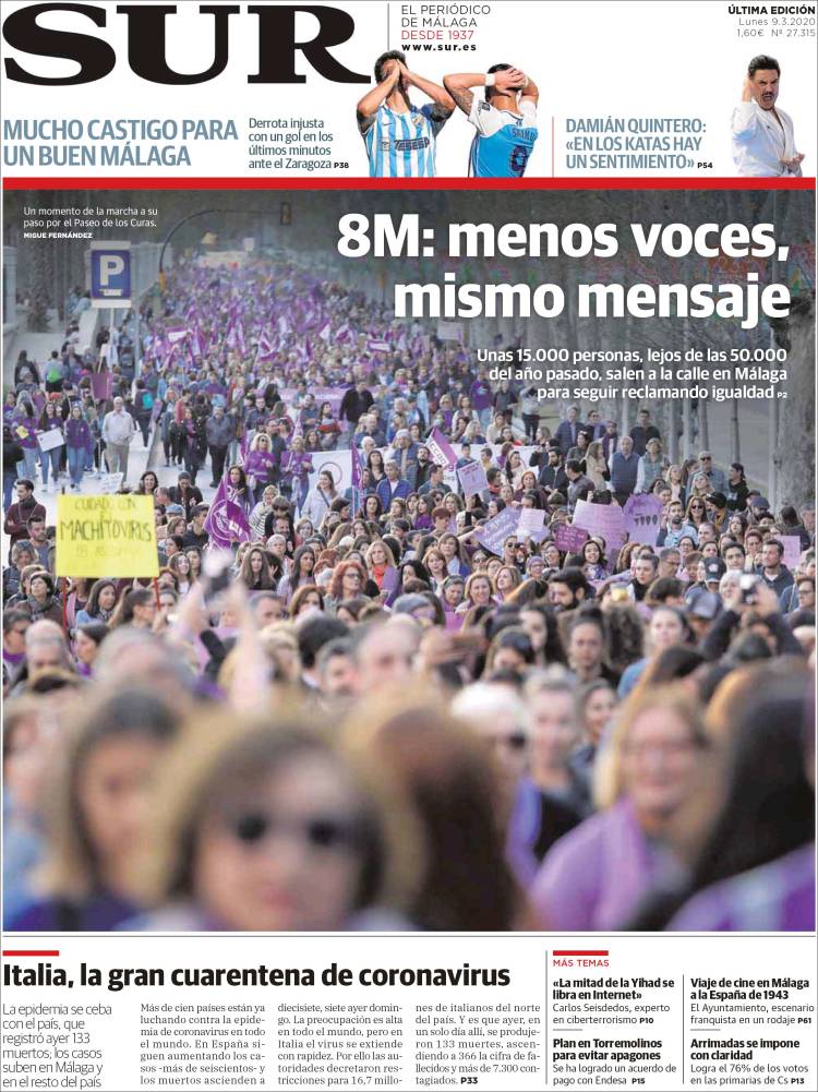 Portada de Diario el Sur (Spain)