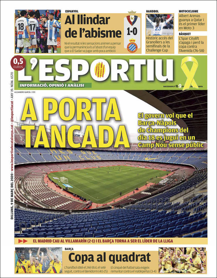 Portada de L'Esportiu (Spain)