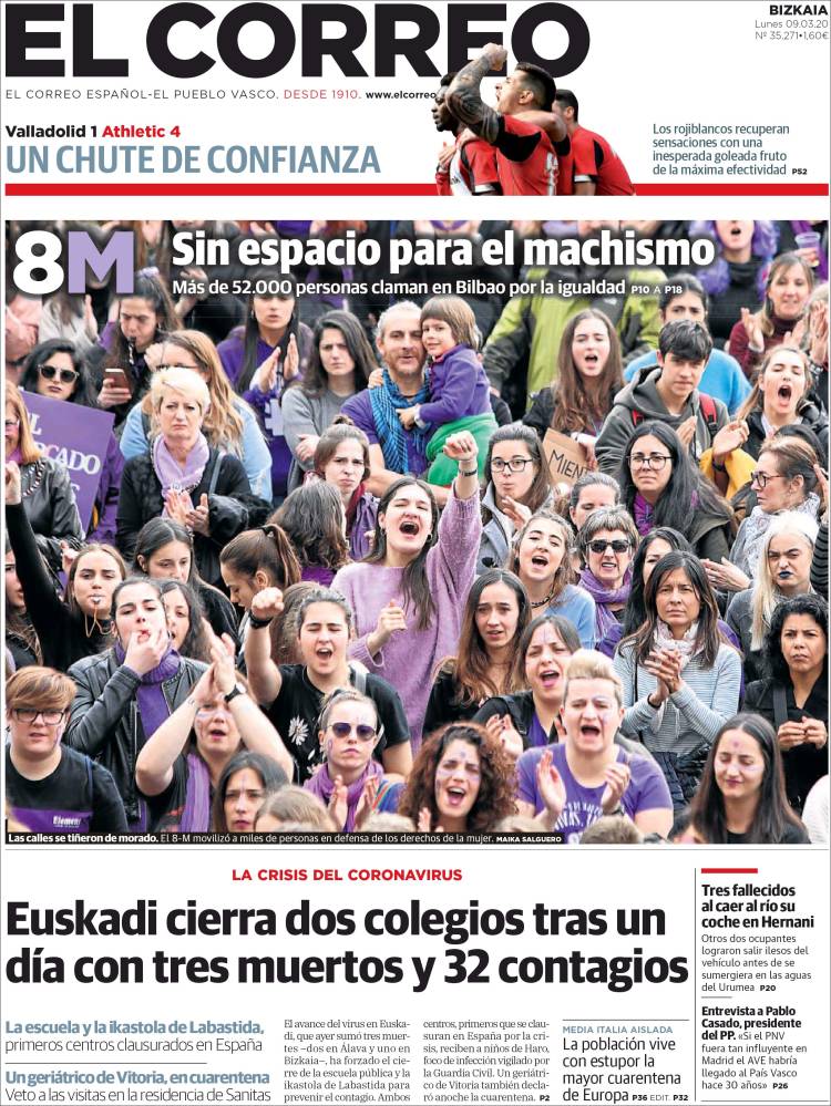 Portada de El Correo (Spain)