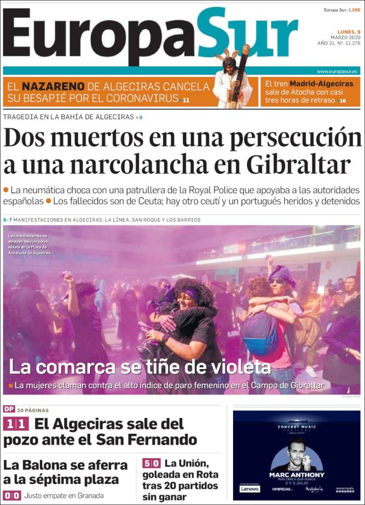 Portada de Europa Sur (Spain)