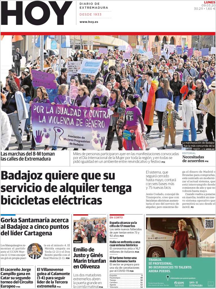 Portada de Hoy - Badajoz (Spain)