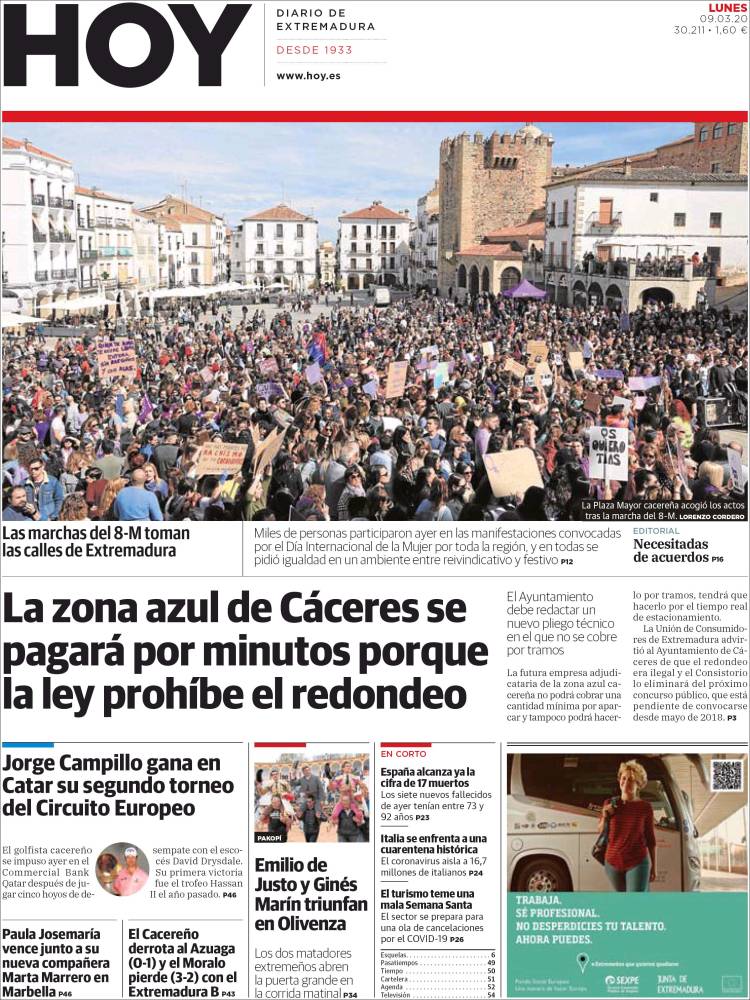 Portada de Hoy - Caceres (Spain)