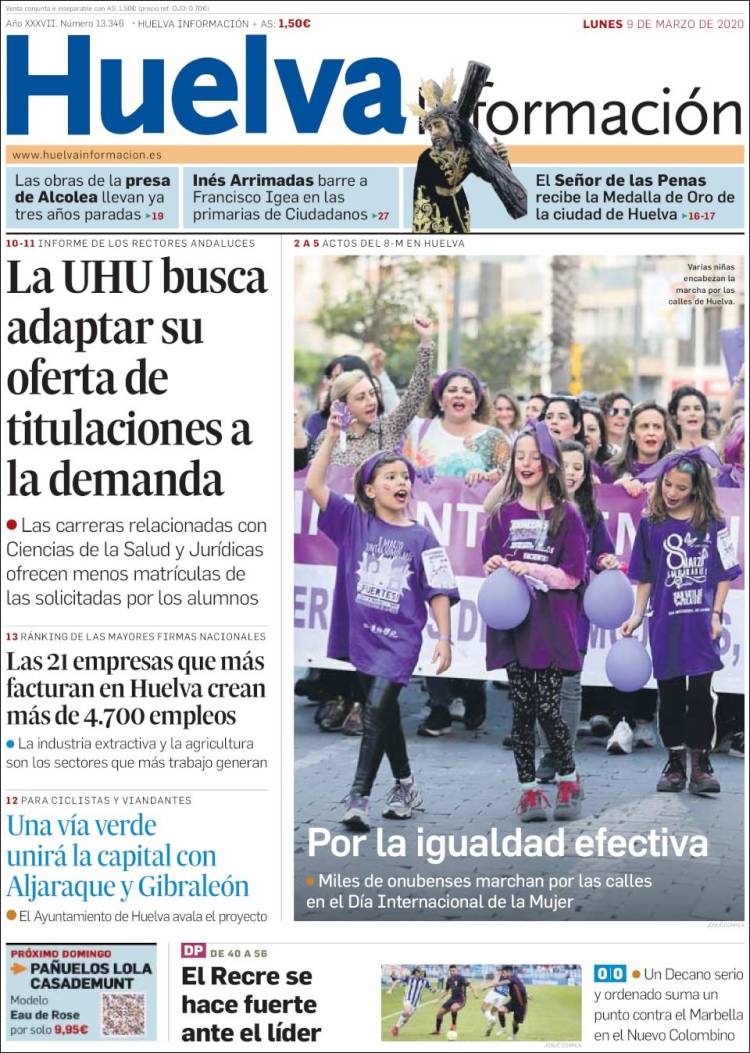 Portada de Huelva Información (Spain)