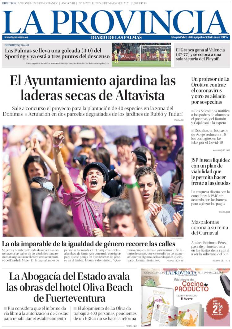 Portada de La Provincia (Spain)