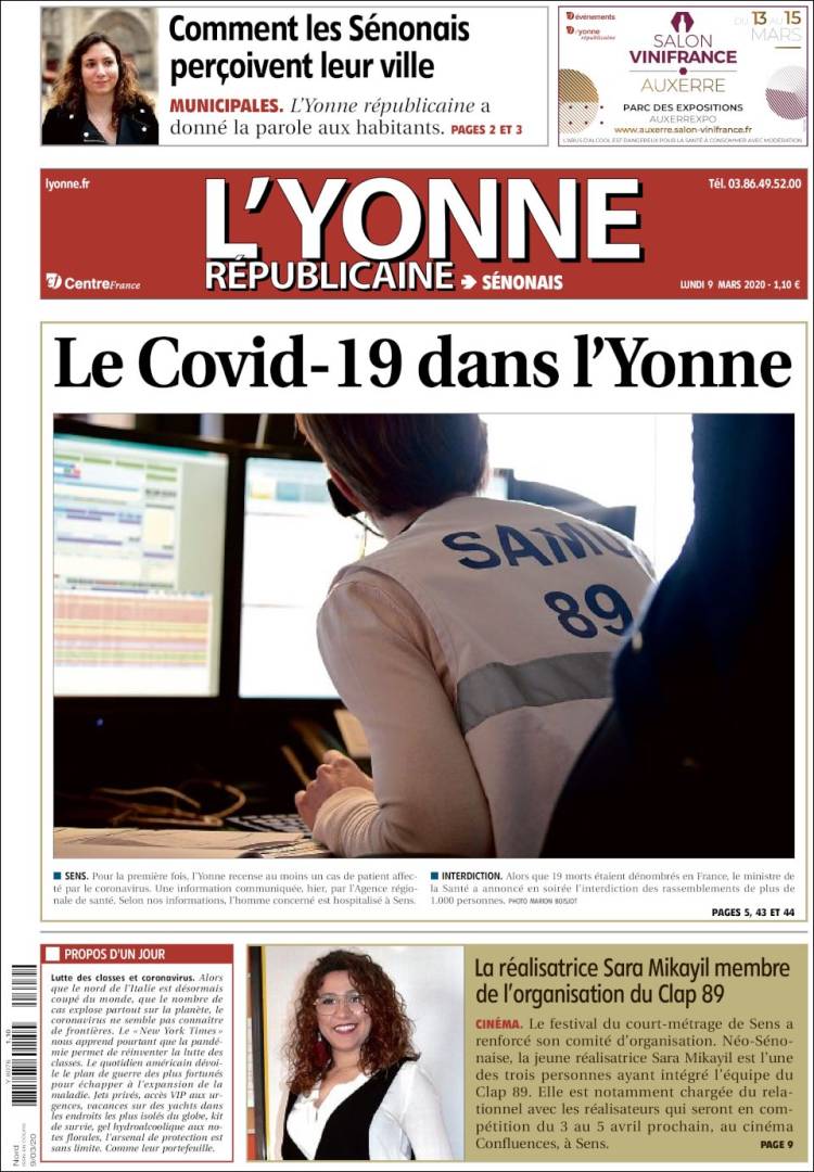 Portada de L'Yonne-Républicaine (France)