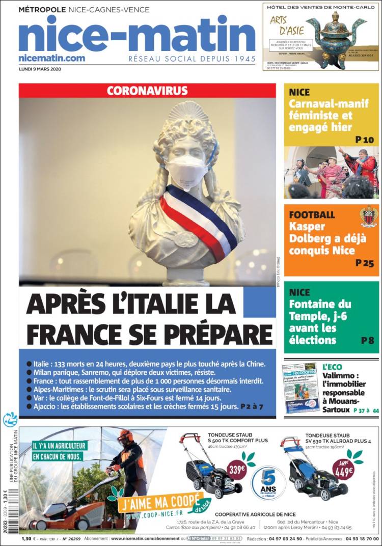 Portada de Nice-Matin (France)