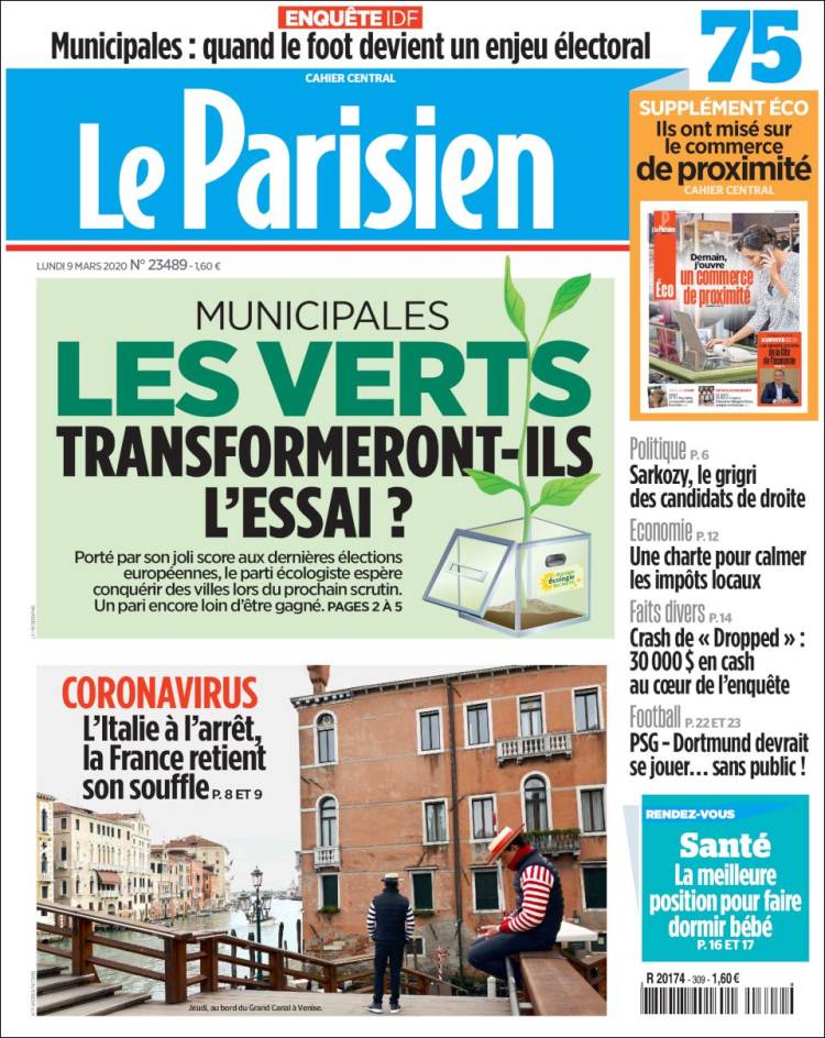 Portada de Le Parisien (France)