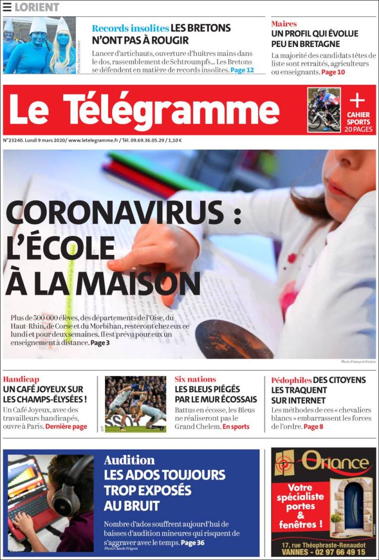 Portada de Télégramme (France)