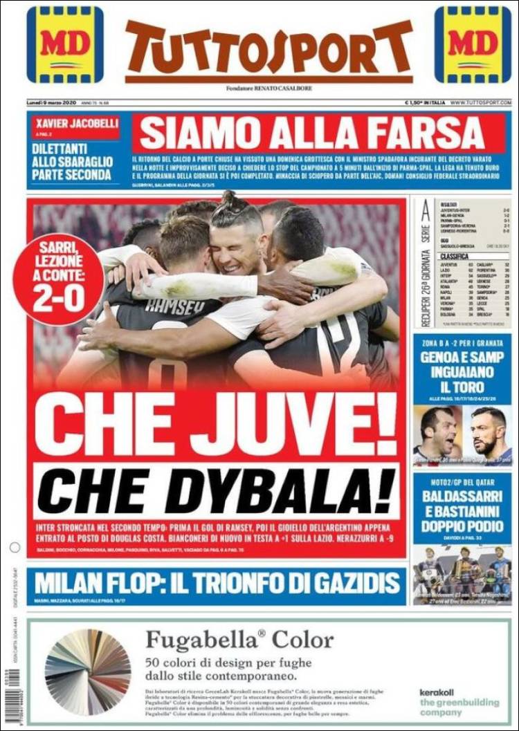 Portada de Tuttosport (Italia)