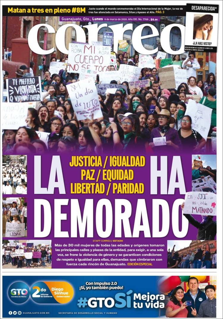 Portada de Correo - El diario del Estado de Guanajuato (México)