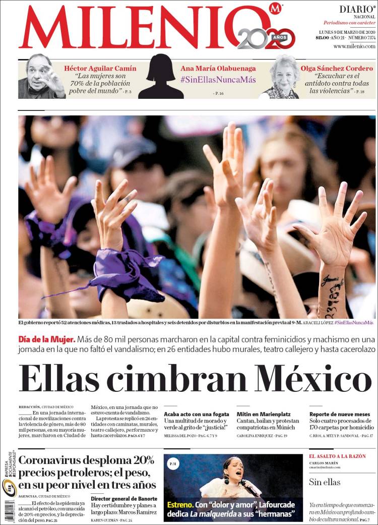 Portada de Milenio (México)