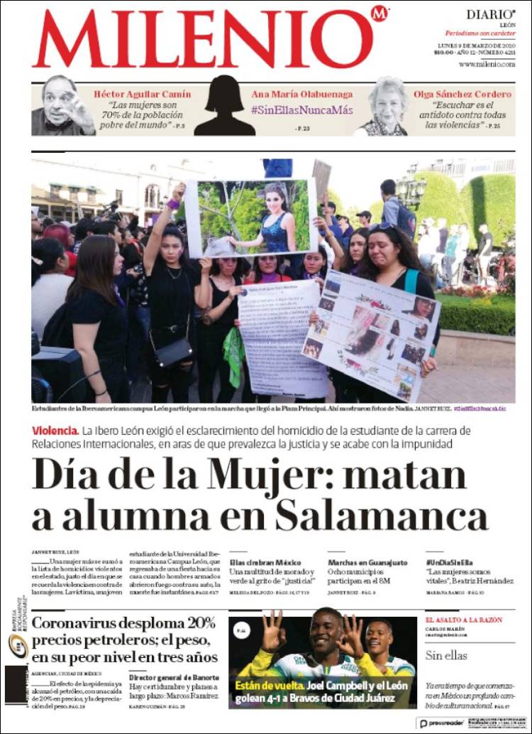 Portada de Milenio de León (México)