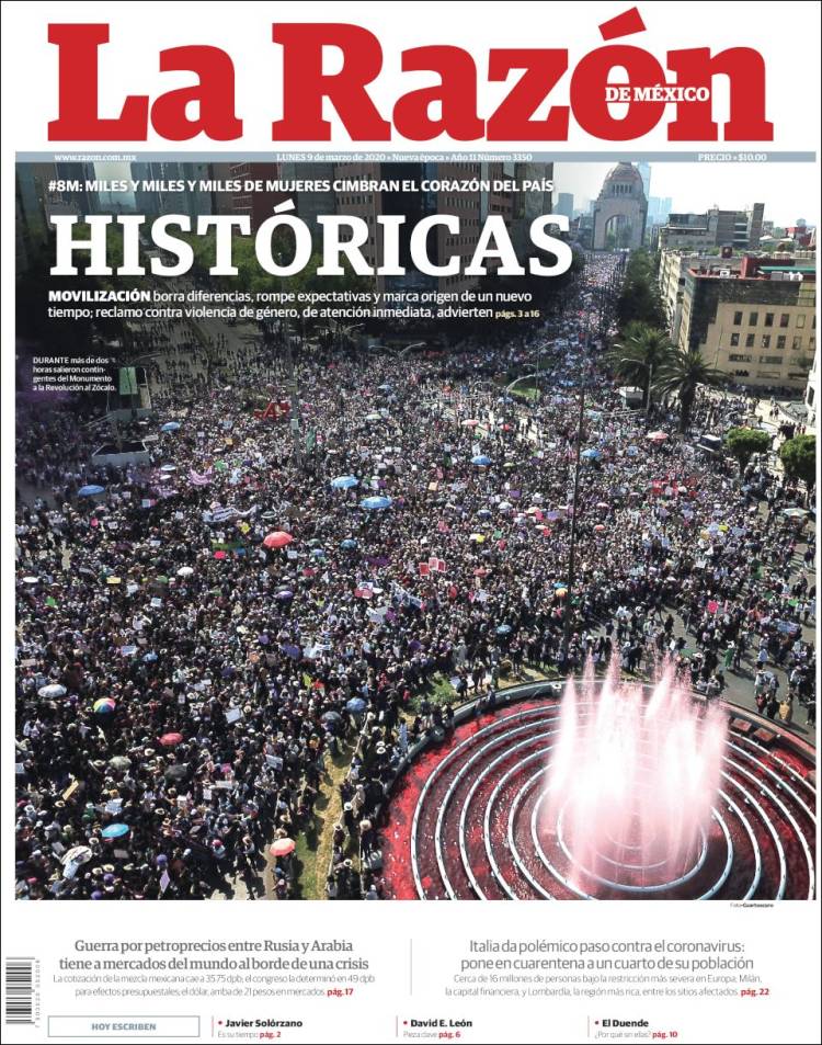 Portada de La Razón (México)