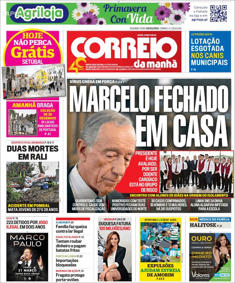 Portada de Correio da Manhã (Portugal)
