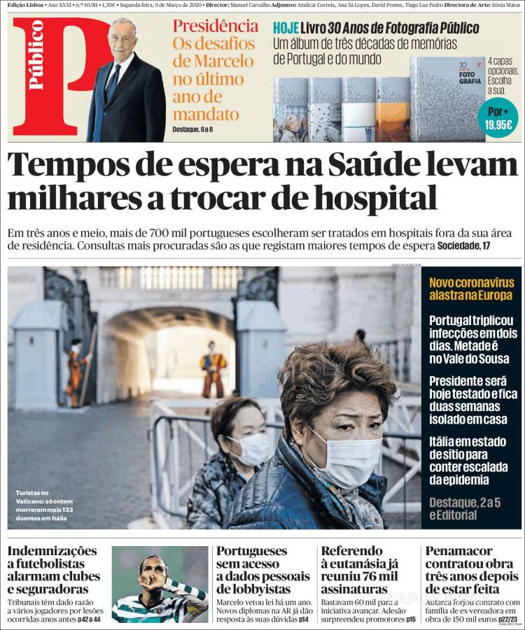 Portada de Público (Portugal)