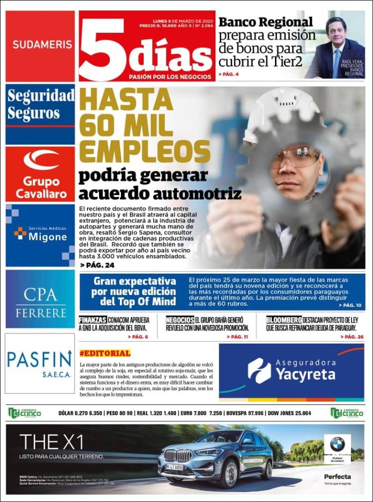 Portada de 5 Días (Paraguay)