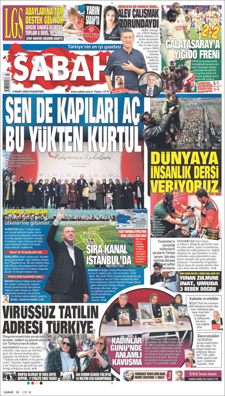 Portada de Sabah (Turqu&iacute;a)