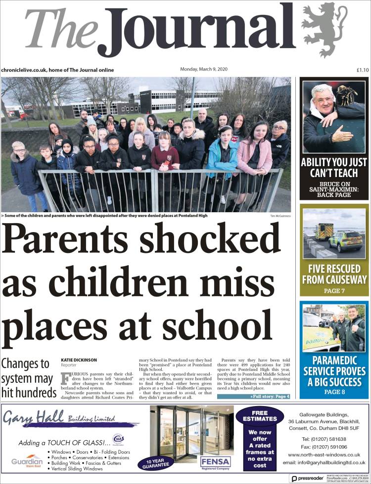 Portada de The Journal (Reino Unido)