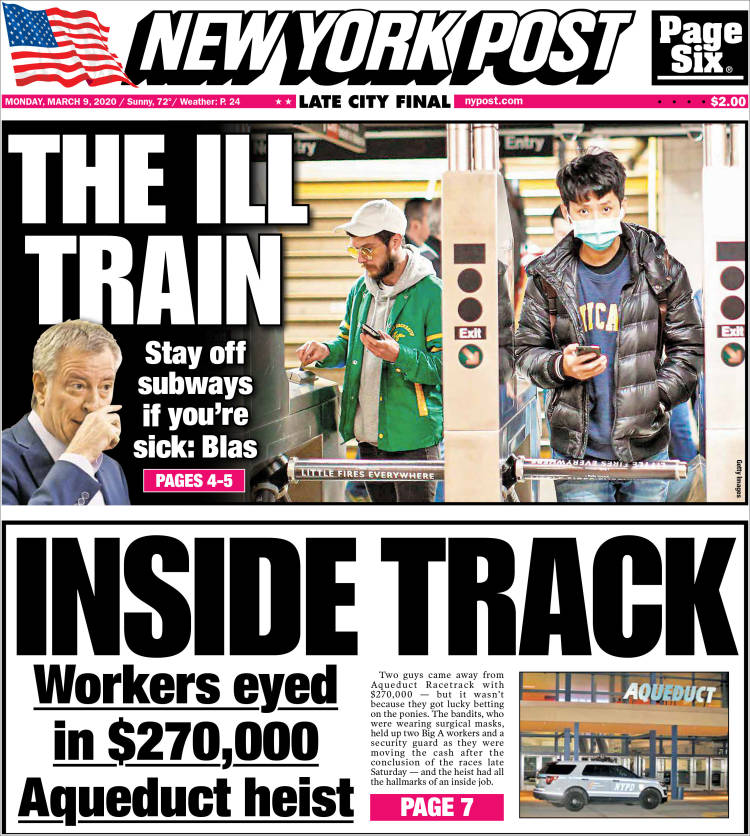 Portada de New York Post (USA)