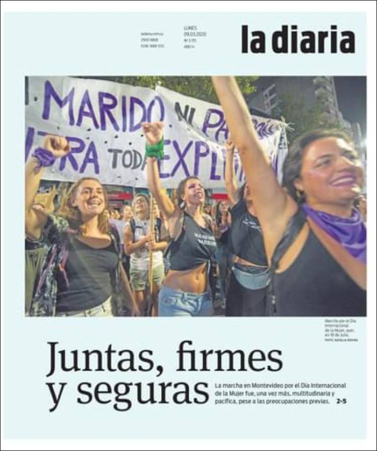 Portada de La Diaria (Uruguay)