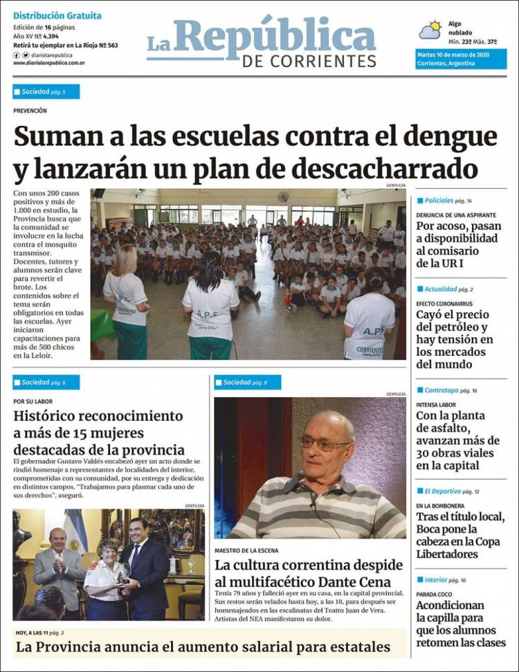 Portada de La República de Corrientes (Argentina)