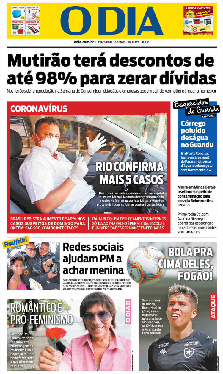 Portada de O Dia (Brasil)