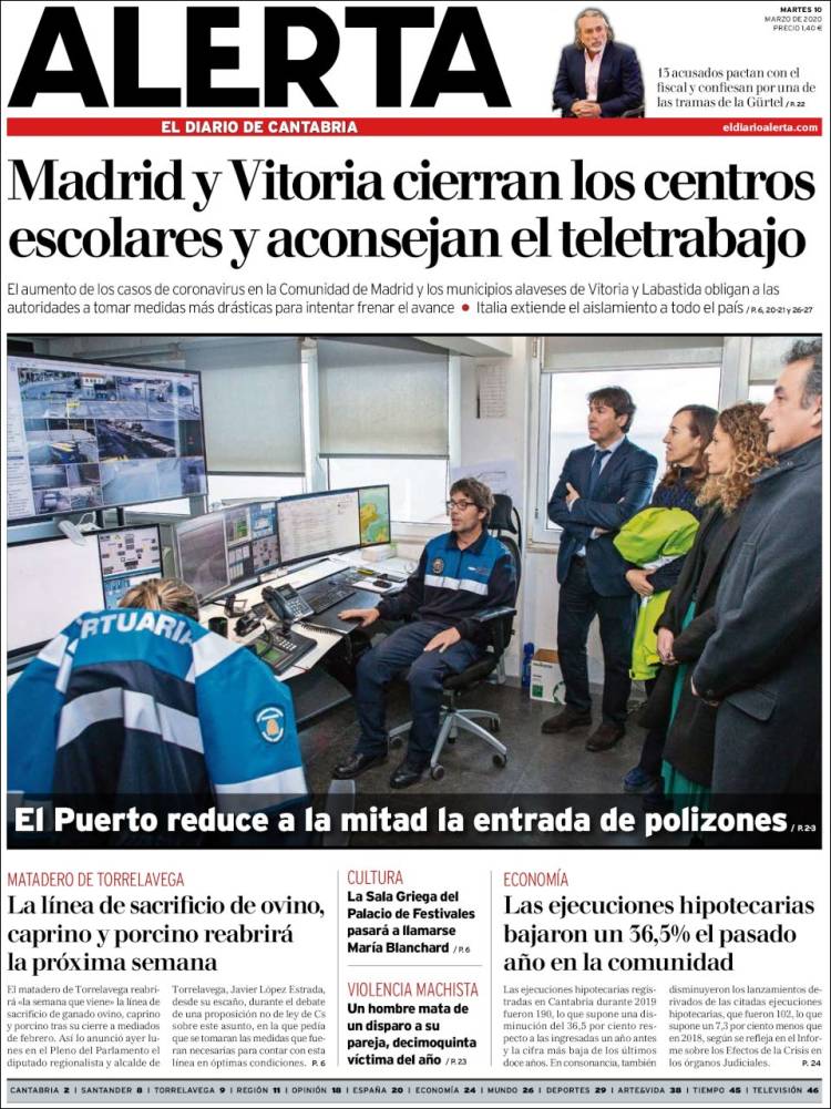 Portada de Alerta - El Diario de Cantabria (Espa&ntilde;a)
