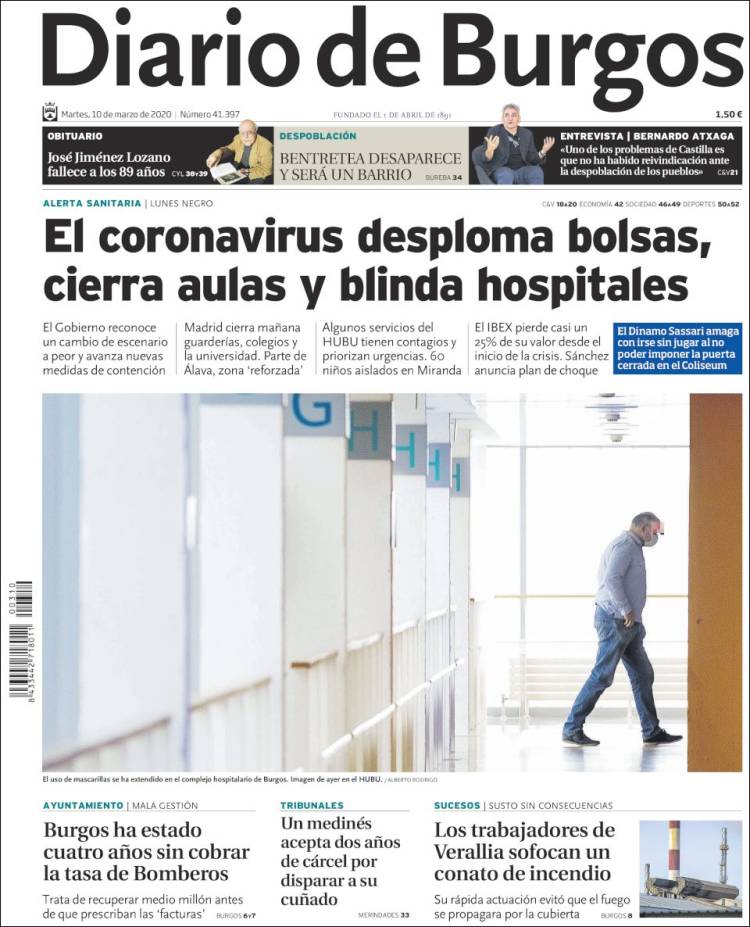 Portada de Diario de Burgos (Espa&ntilde;a)