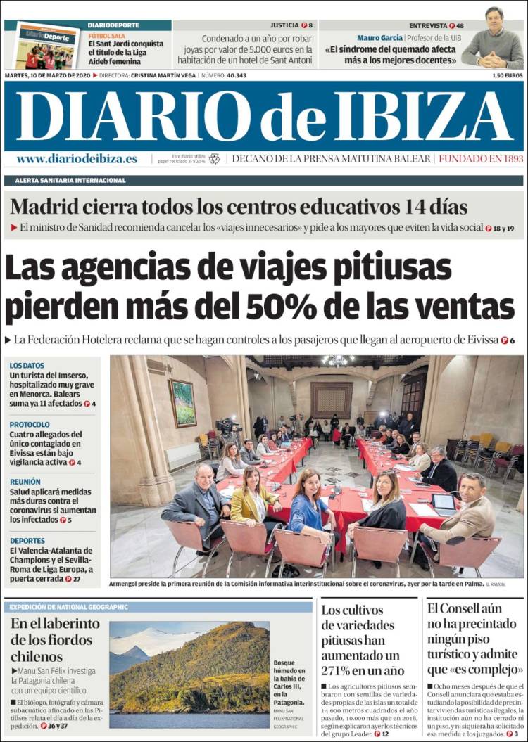 Portada de Diario de Ibiza (Espa&ntilde;a)