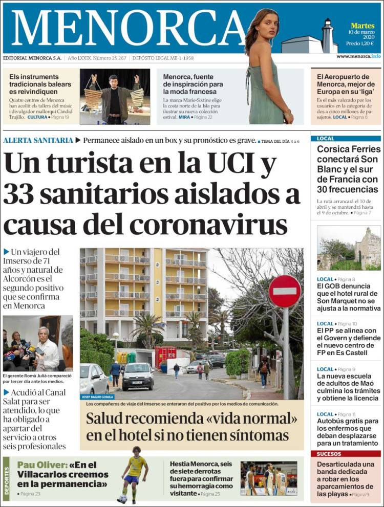 Portada de Menorca - Diario Insular (Espa&ntilde;a)
