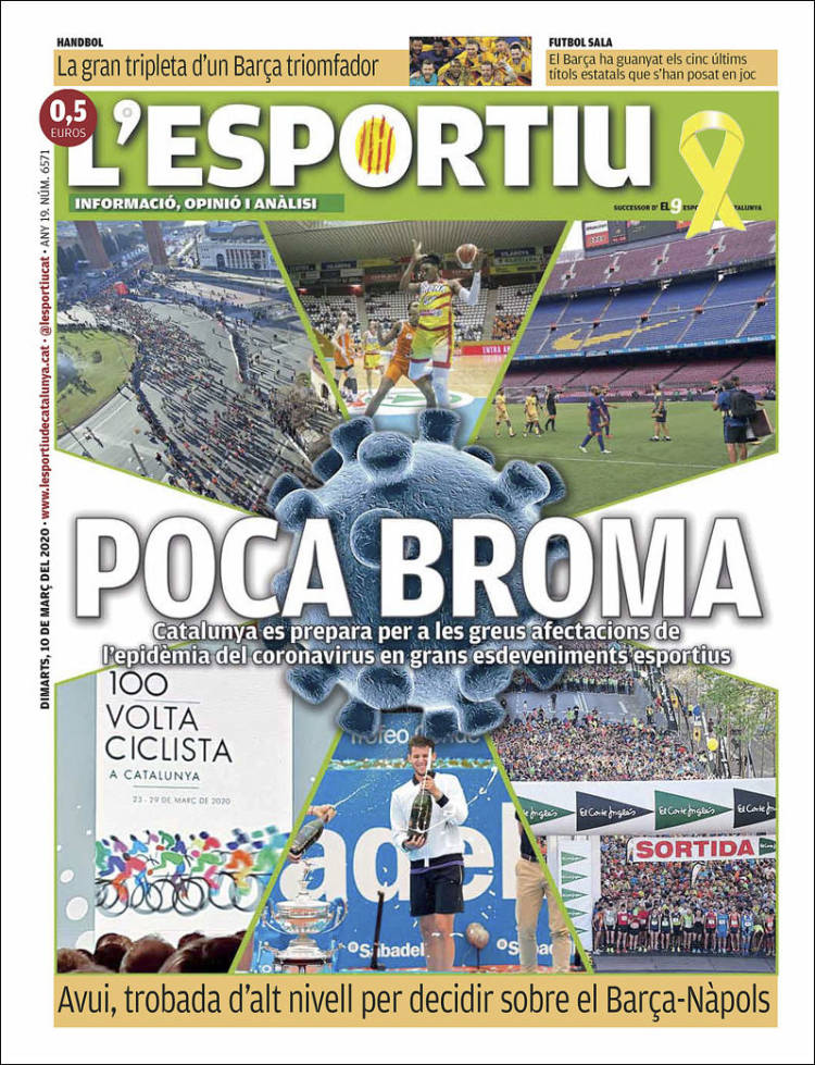 Portada de L'Esportiu (Espa&ntilde;a)