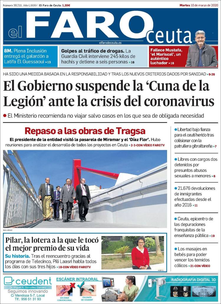 Portada de El Faro de Ceuta (Espa&ntilde;a)