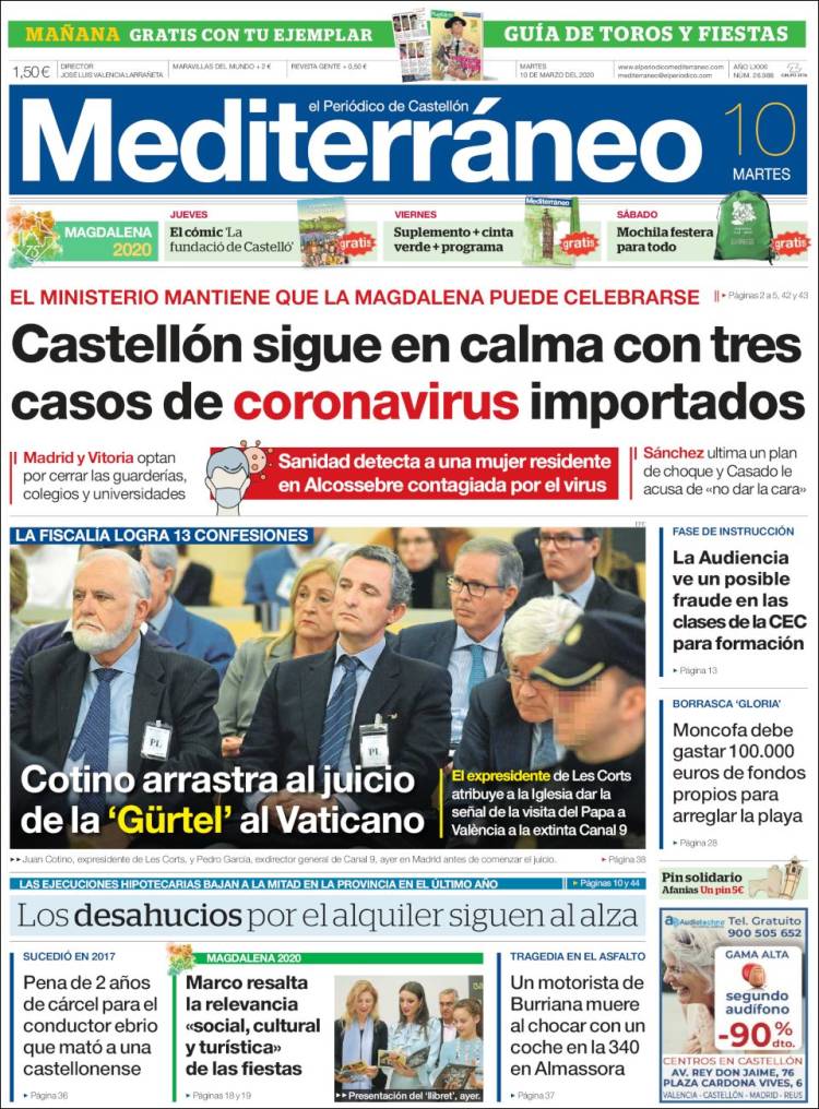 Portada de El Periódico Mediterraneo (Espa&ntilde;a)