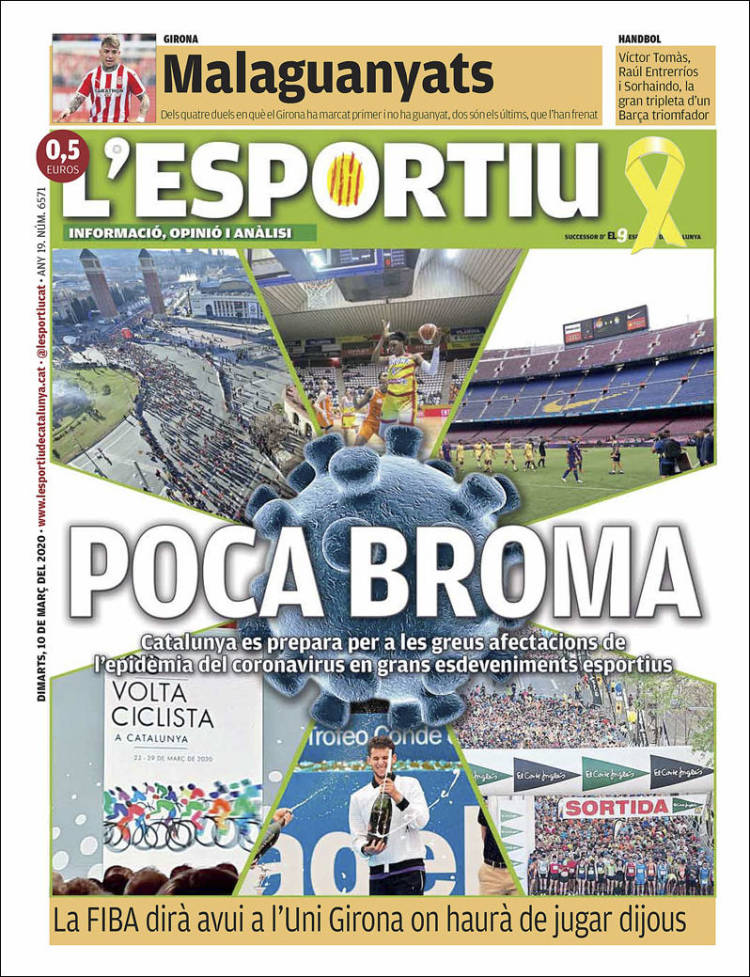 Portada de L'Esportiu : Girona (Espa&ntilde;a)