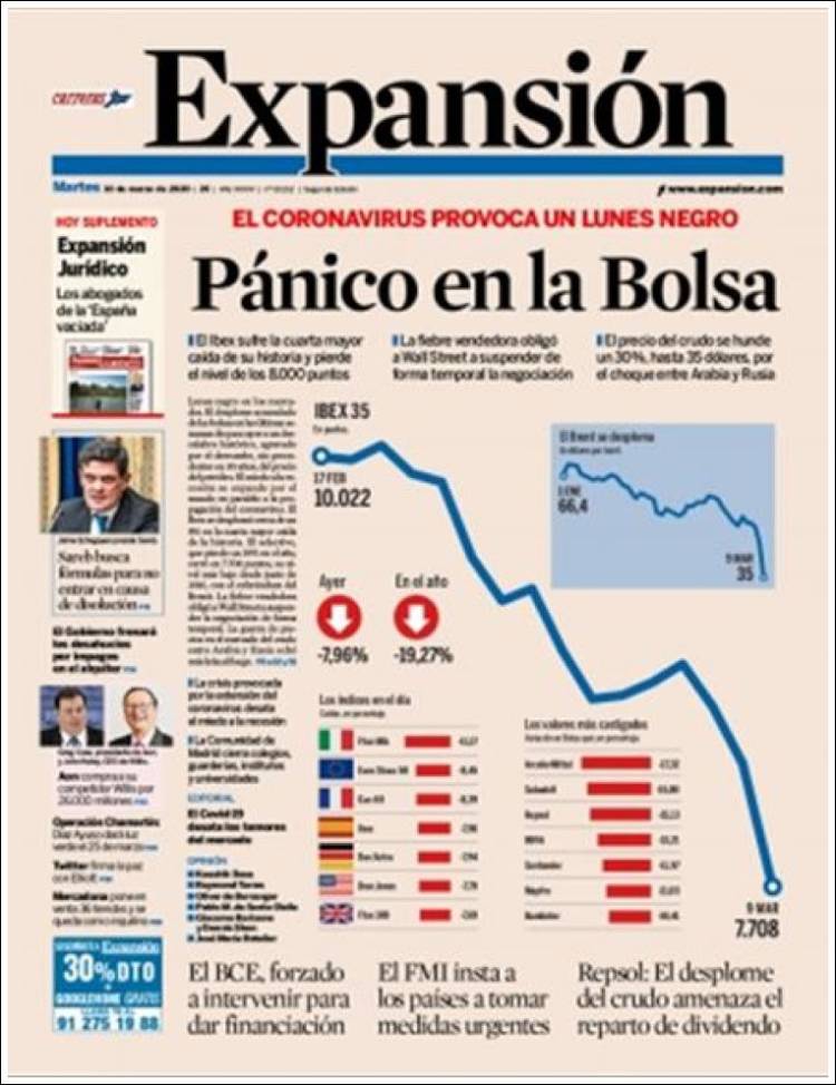 Portada de Expansión (Espa&ntilde;a)