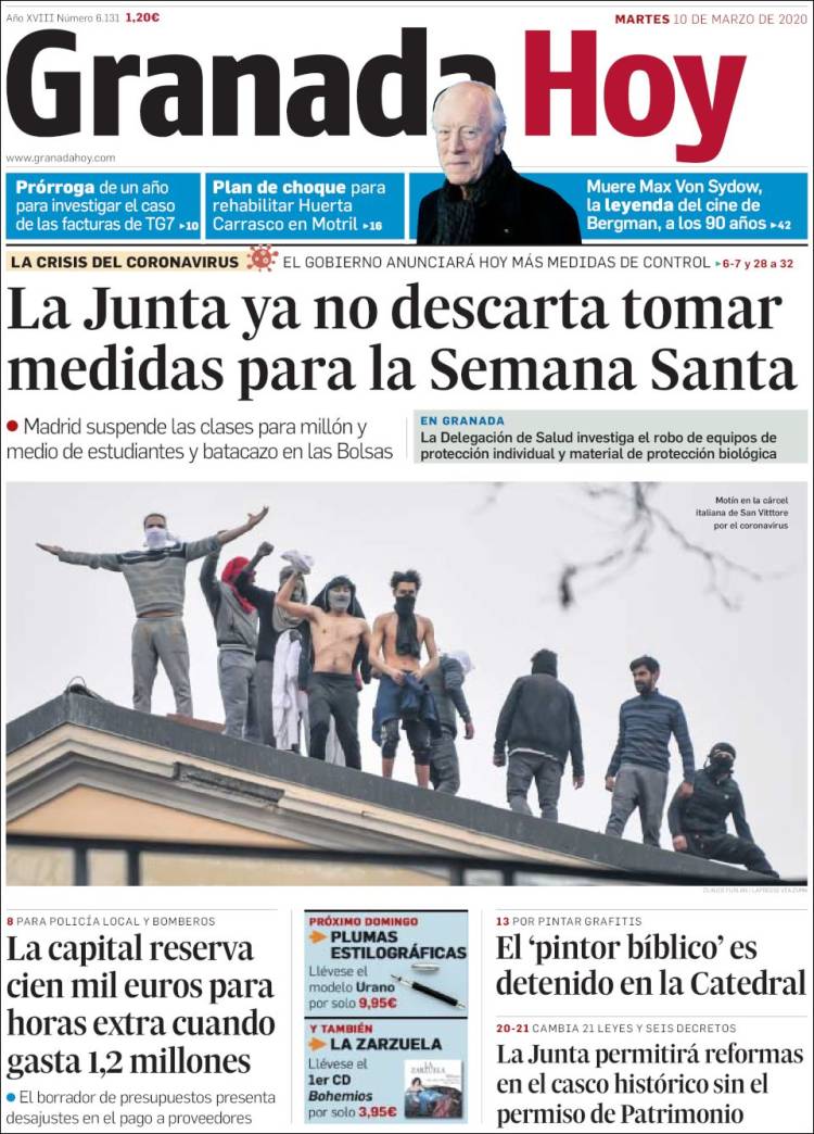 Portada de Granada Hoy (Espa&ntilde;a)